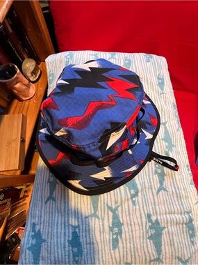 Jordan Bucket Hat with Red Jumpman on Blue Paneling